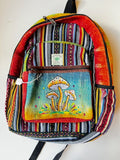 LARGE MUSHROOM CORE HEMP CANVAS RUCKSACK/BACKPACK