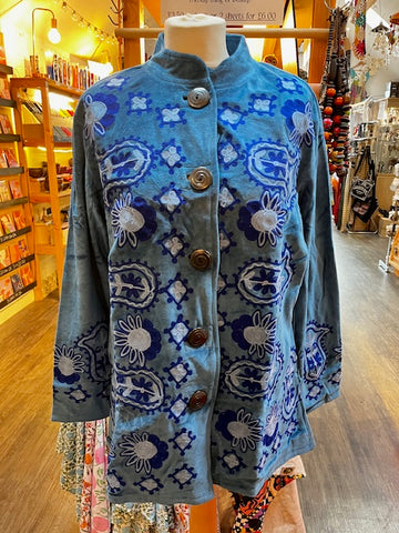 EMBROIDERED VELVET JACKET