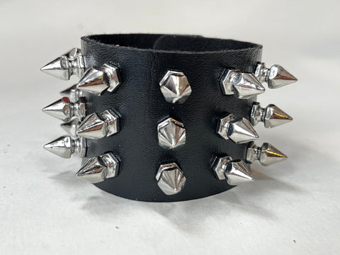 STUDDED, SPIKE BRACELETS - TRIPLE