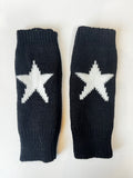 GOTHIC PUNK KNITTED FINGERLESS STAR GLOVES/SLEEVES