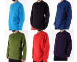 UNISEX GRANDAD COLLARLESS PLAIN SHIRTS