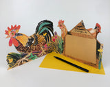 MARK HEARLD 3D DIE CUT GREETING CARD Chickens