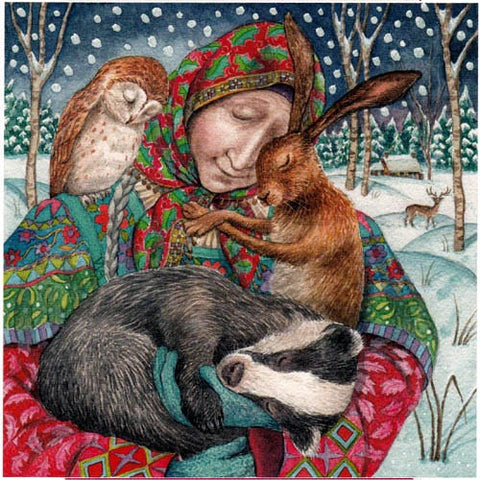 YULE XMAS GREETING CARD Arms of Grace WENDY ANDREW