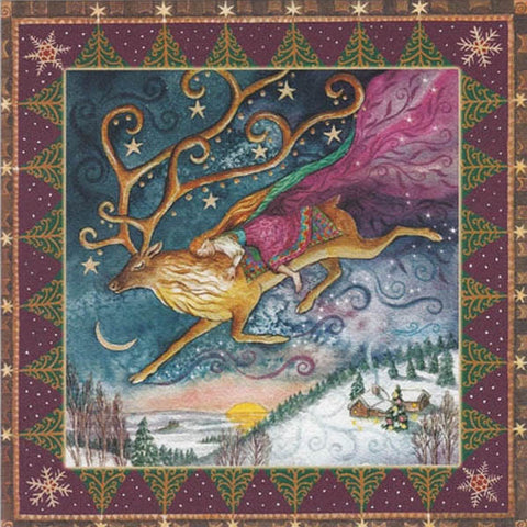 YULE XMAS GREETING CARD Yule Dawn Dreaming PAGAN SOLSTICE WENDY ANDREW