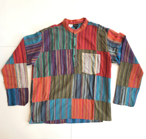 UNISEX HIPPIE PATCHWORK SHIRT