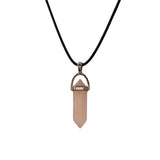 DOUBLE POINTED CRYSTAL PENDANT NECKLACES