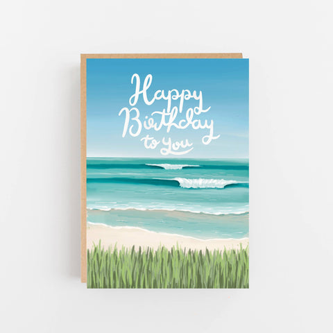 HAPPY BIRTHDAY SEA GREETING CARD LOMOND PAPER CO