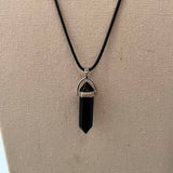 DOUBLE POINTED CRYSTAL PENDANT NECKLACES