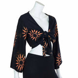 BLACK SUN WRAP TOP