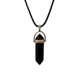 DOUBLE POINTED CRYSTAL PENDANT NECKLACES