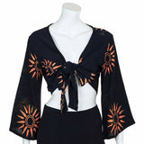 BLACK SUN WRAP TOP