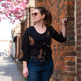BLACK SUN WRAP TOP