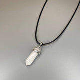 DOUBLE POINTED CRYSTAL PENDANT NECKLACES