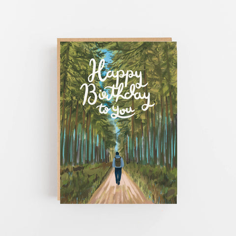 HAPPY BIRTHDAY TO YOU TREES GREETING CARD LOMOND PAPER CO