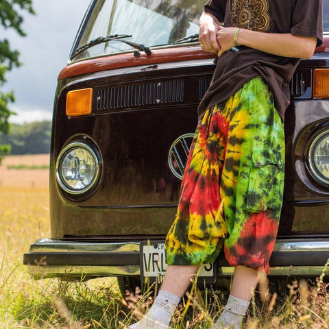 TIE DYE ALI BABA SHORTS
