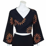 BLACK SUN WRAP TOP