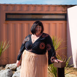 BLACK SUN WRAP TOP