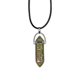 DOUBLE POINTED CRYSTAL PENDANT NECKLACES