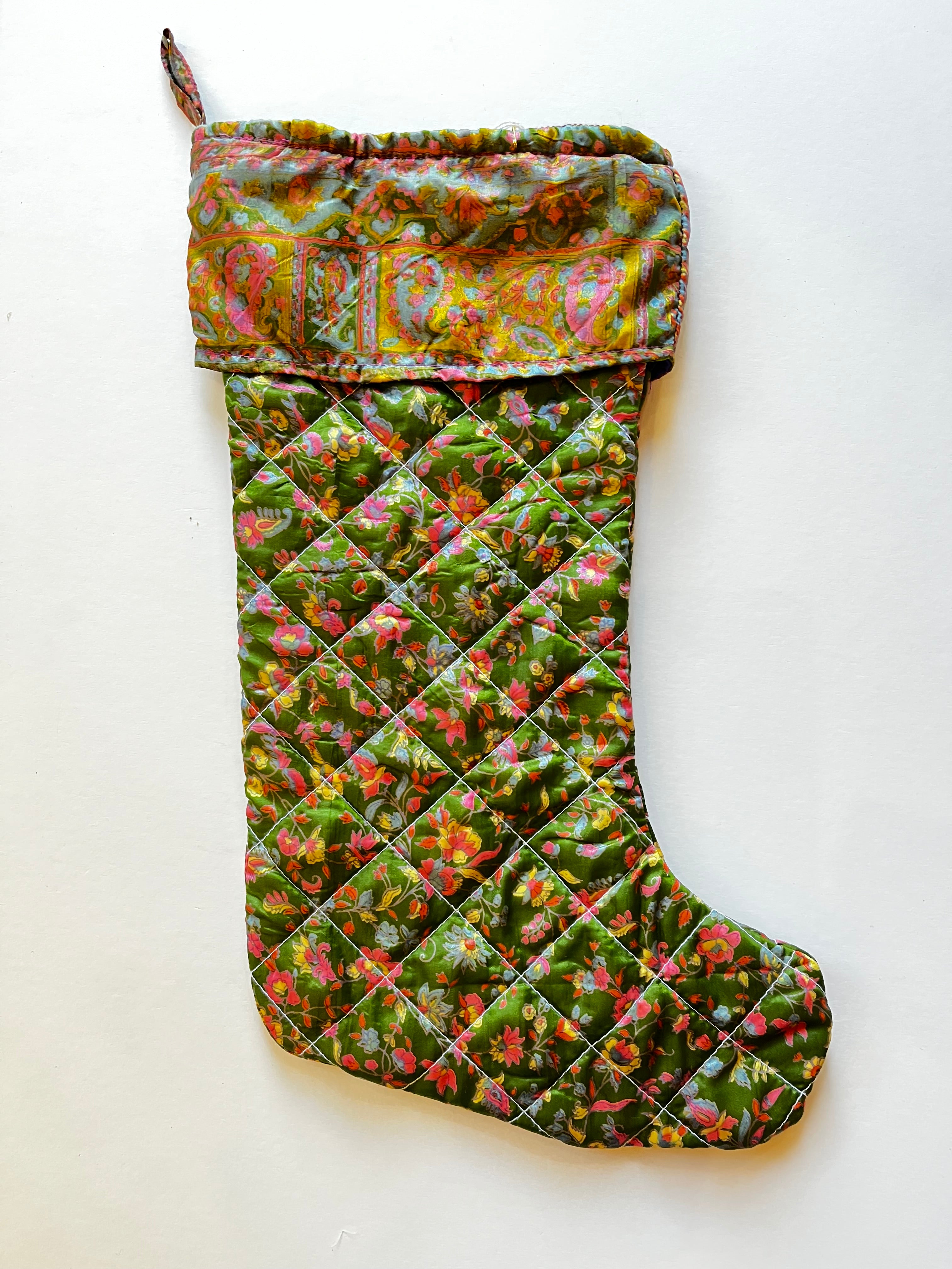 RECYCLED SARI CHRISTMAS STOCKINGS