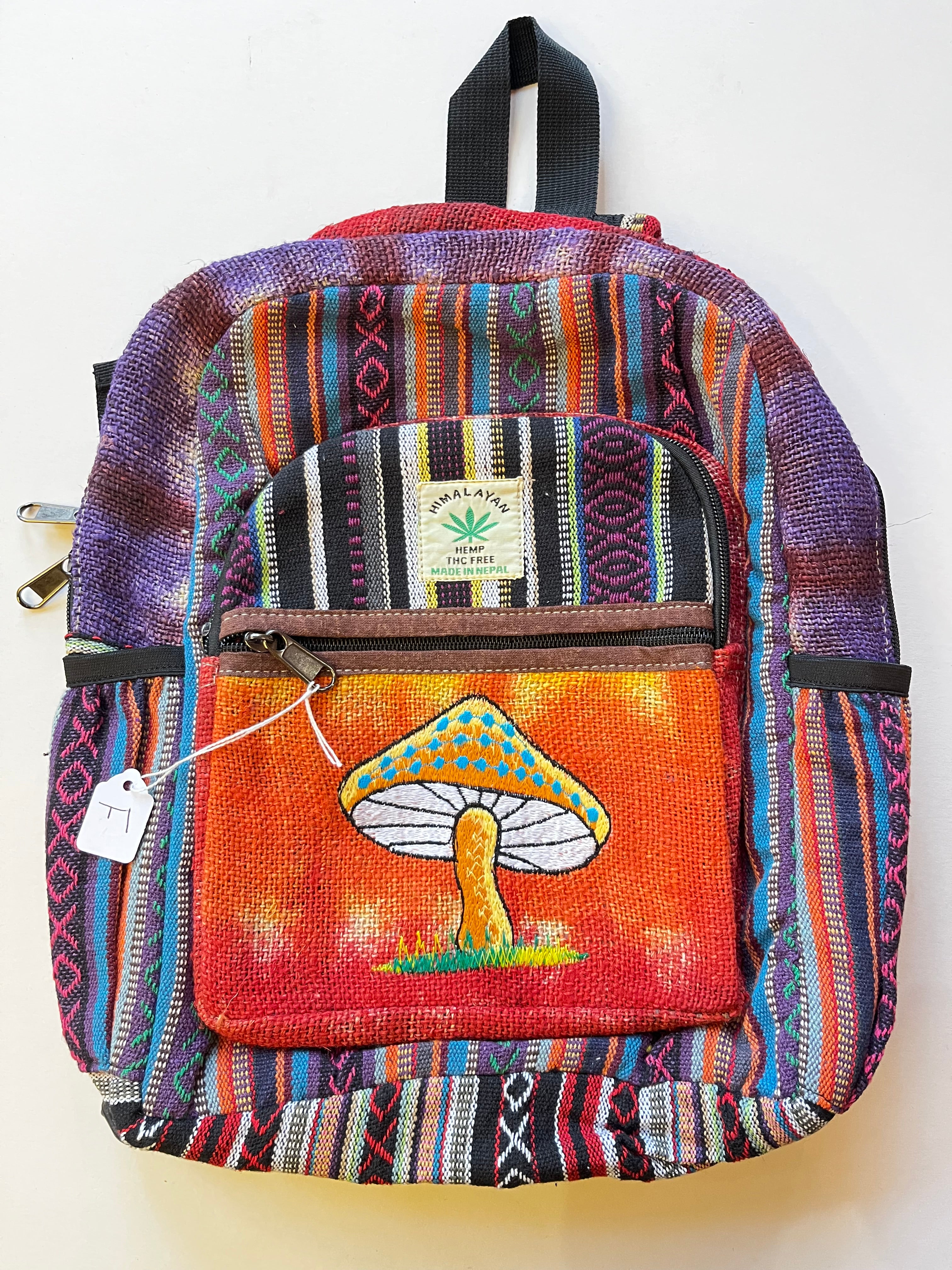 SMALL MUSHROOM CORE HEMP CANVAS RUCKSACK/BACKPACK