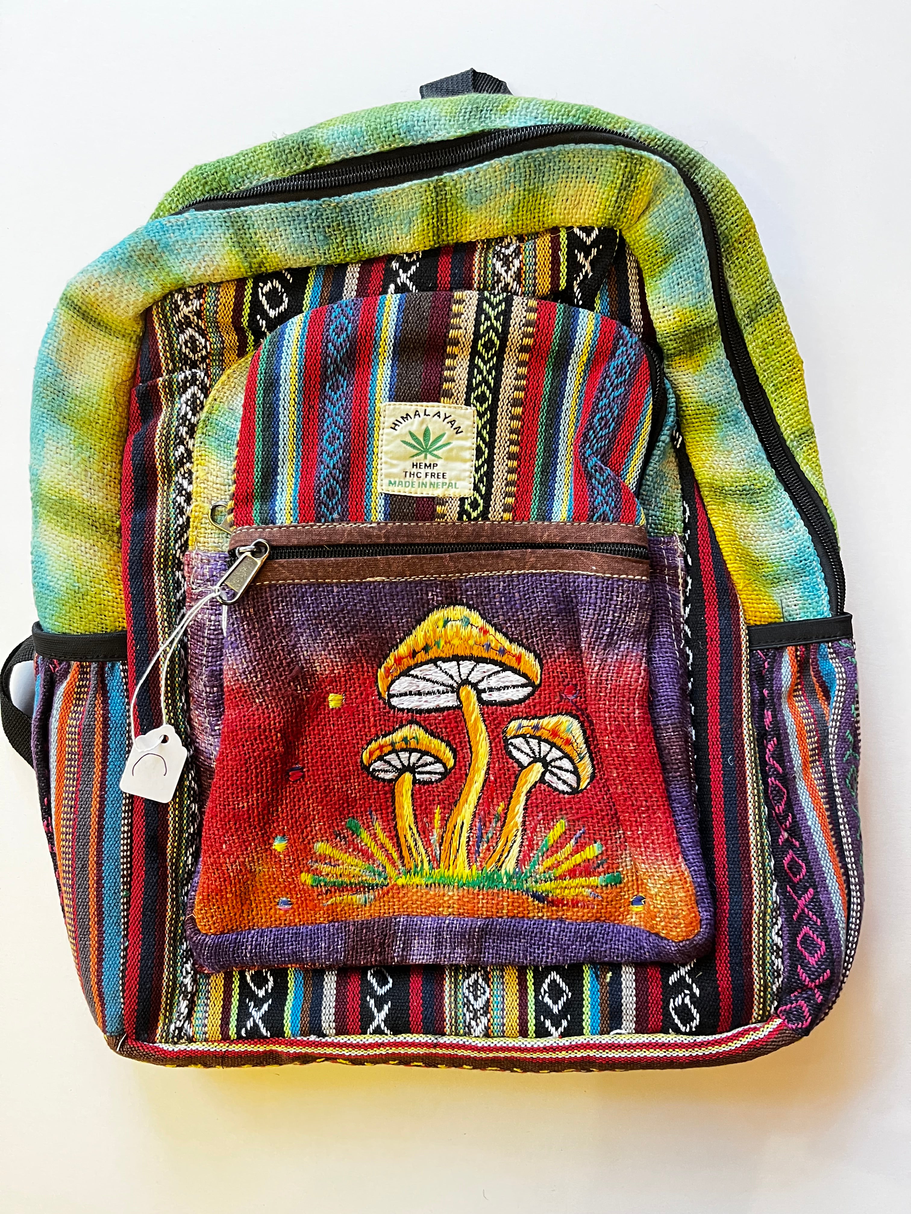 LARGE MUSHROOM CORE HEMP CANVAS RUCKSACK/BACKPACK