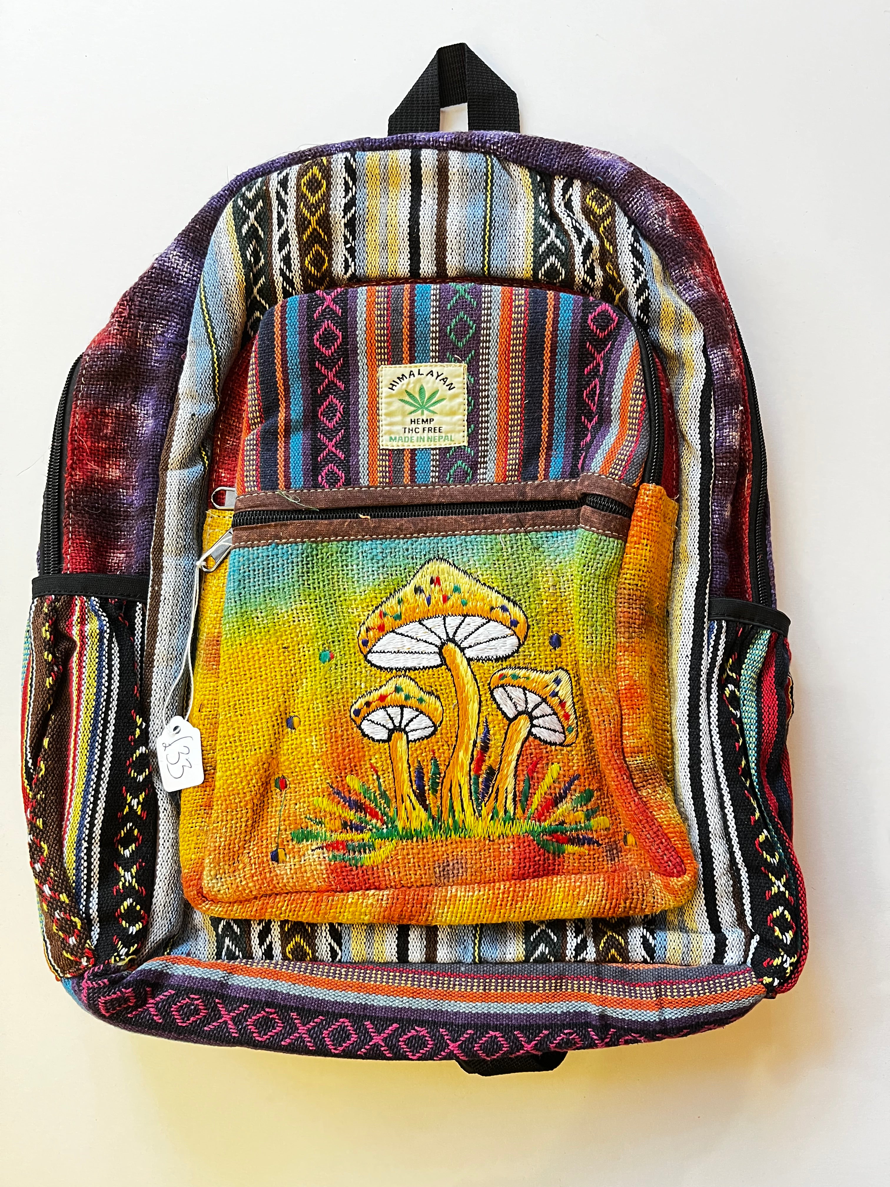 LARGE MUSHROOM CORE HEMP CANVAS RUCKSACK/BACKPACK