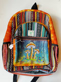 LARGE MUSHROOM CORE HEMP CANVAS RUCKSACK/BACKPACK