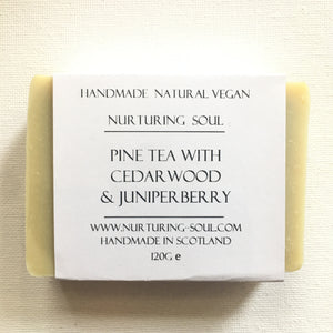 NURTURING SOUL VEGAN SOAP Pine Tea with Cedarwood & Juniperberry