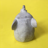 SOAPSTONE SITTING ELEPHANT FIGURE