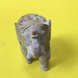 SOAPSTONE CARVED ELEPHANT FIGURE