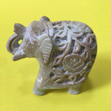 SOAPSTONE CARVED ELEPHANT FIGURE