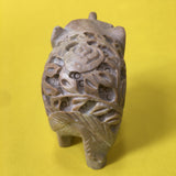 SOAPSTONE CARVED ELEPHANT FIGURE