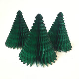 PAPER HONEYCOMB CHRISTMAS TREE DECORATION SET OF 3