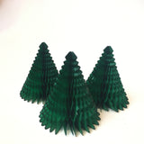 PAPER HONEYCOMB CHRISTMAS TREE DECORATION SET OF 3