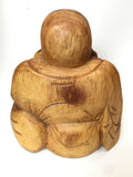 WOODEN HAPPY BUDDHA STATUE Figure 30 cm B