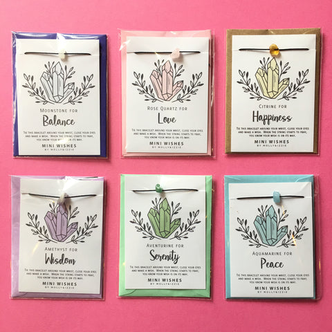 CRYSTAL MINI WISH BRACELET CARDS