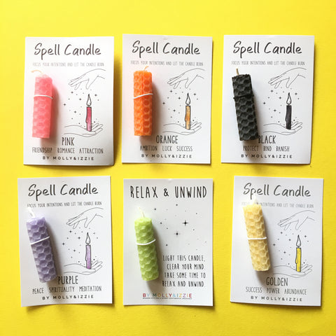 MINI BEESWAX SPELL CANDLES MOLLY & IZZIE