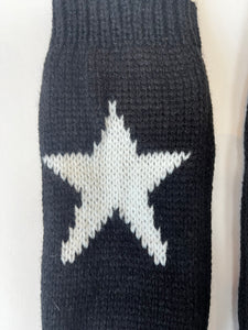 GOTHIC PUNK KNITTED FINGERLESS STAR GLOVES/SLEEVES