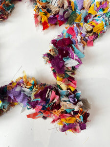 RECYCLED SARI STAR WREATH