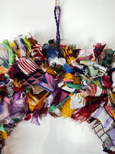 LARGE RECYCLED SARI WREATH