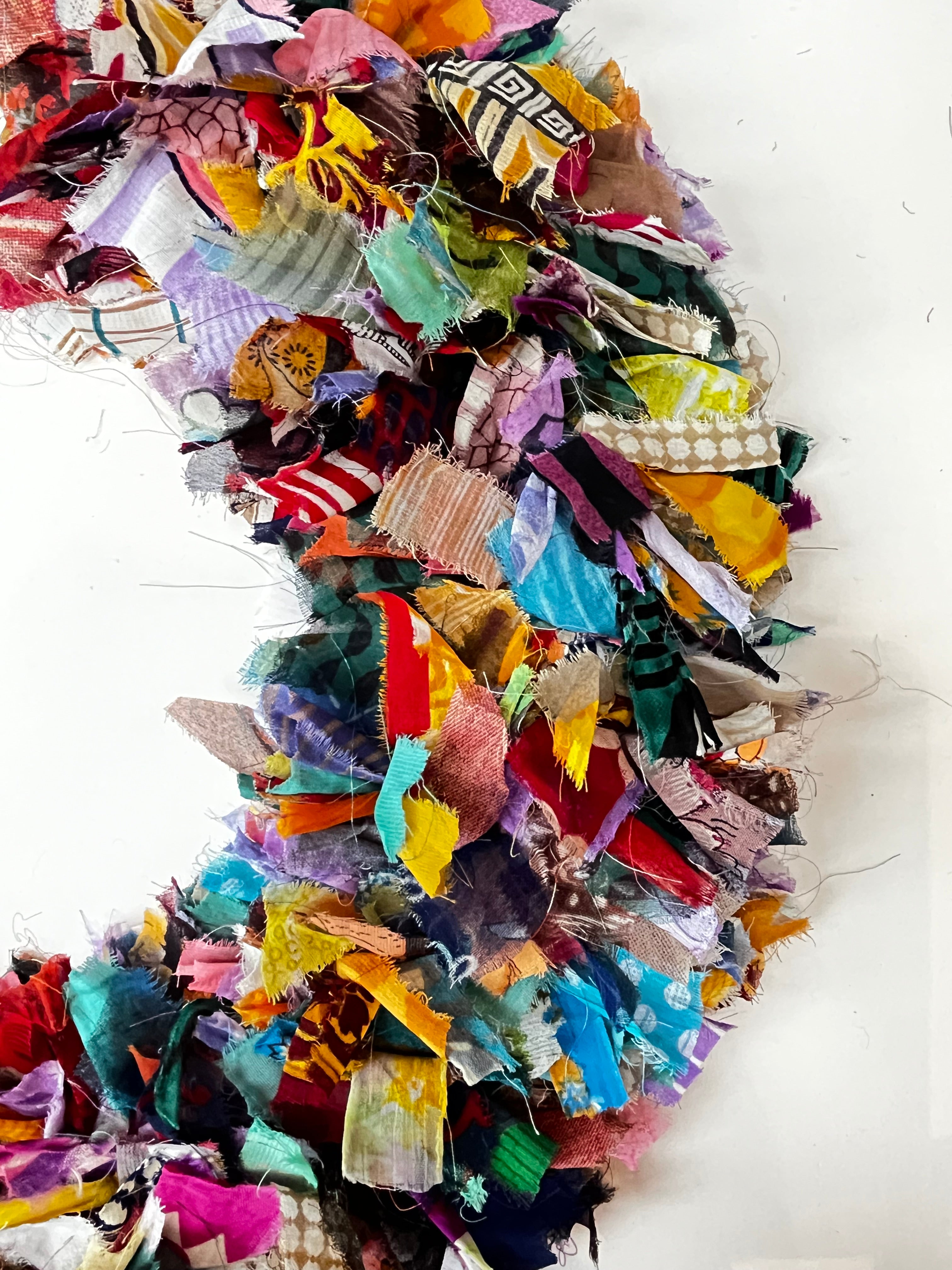 LARGE RECYCLED SARI WREATH