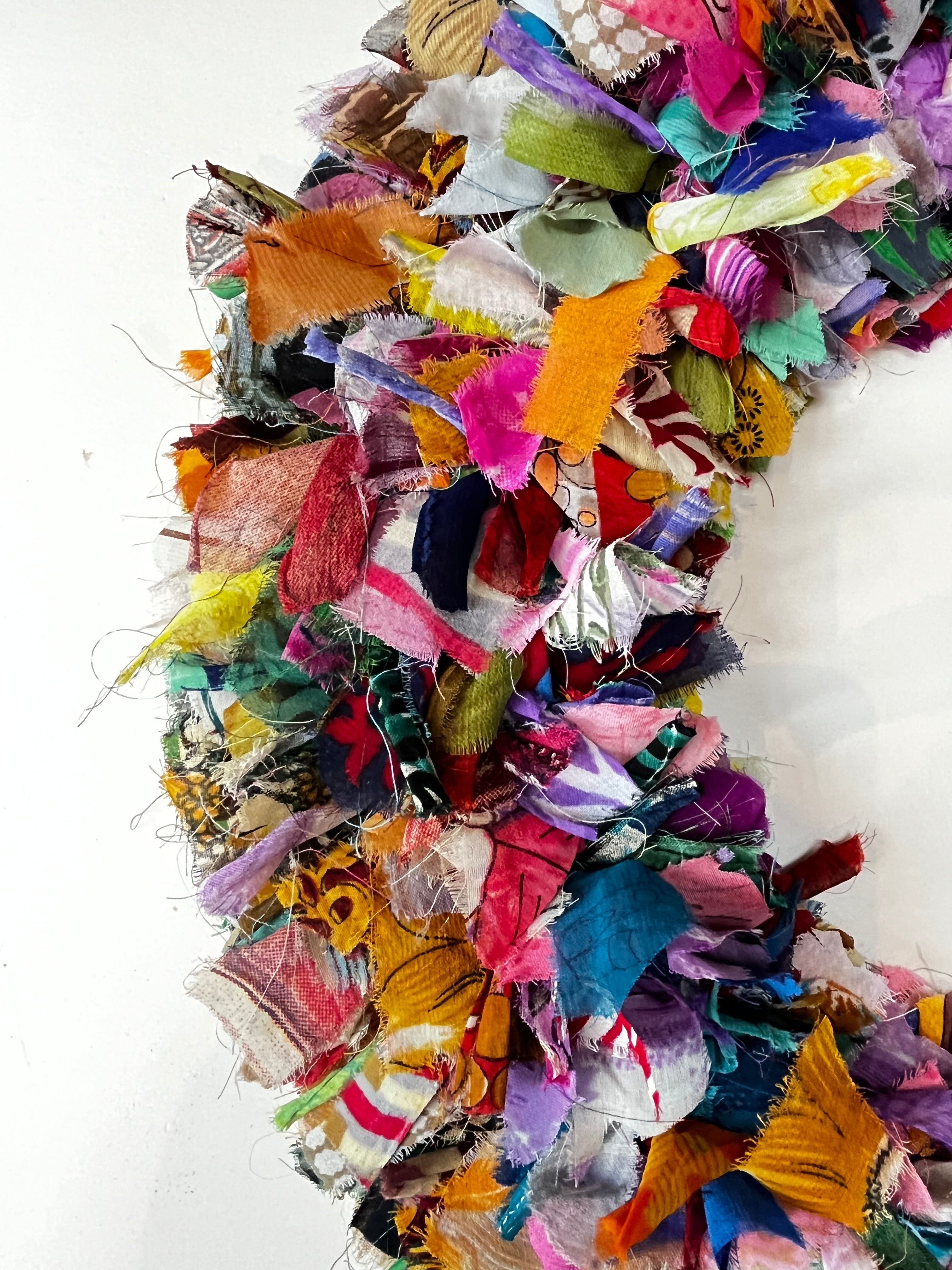 LARGE RECYCLED SARI WREATH