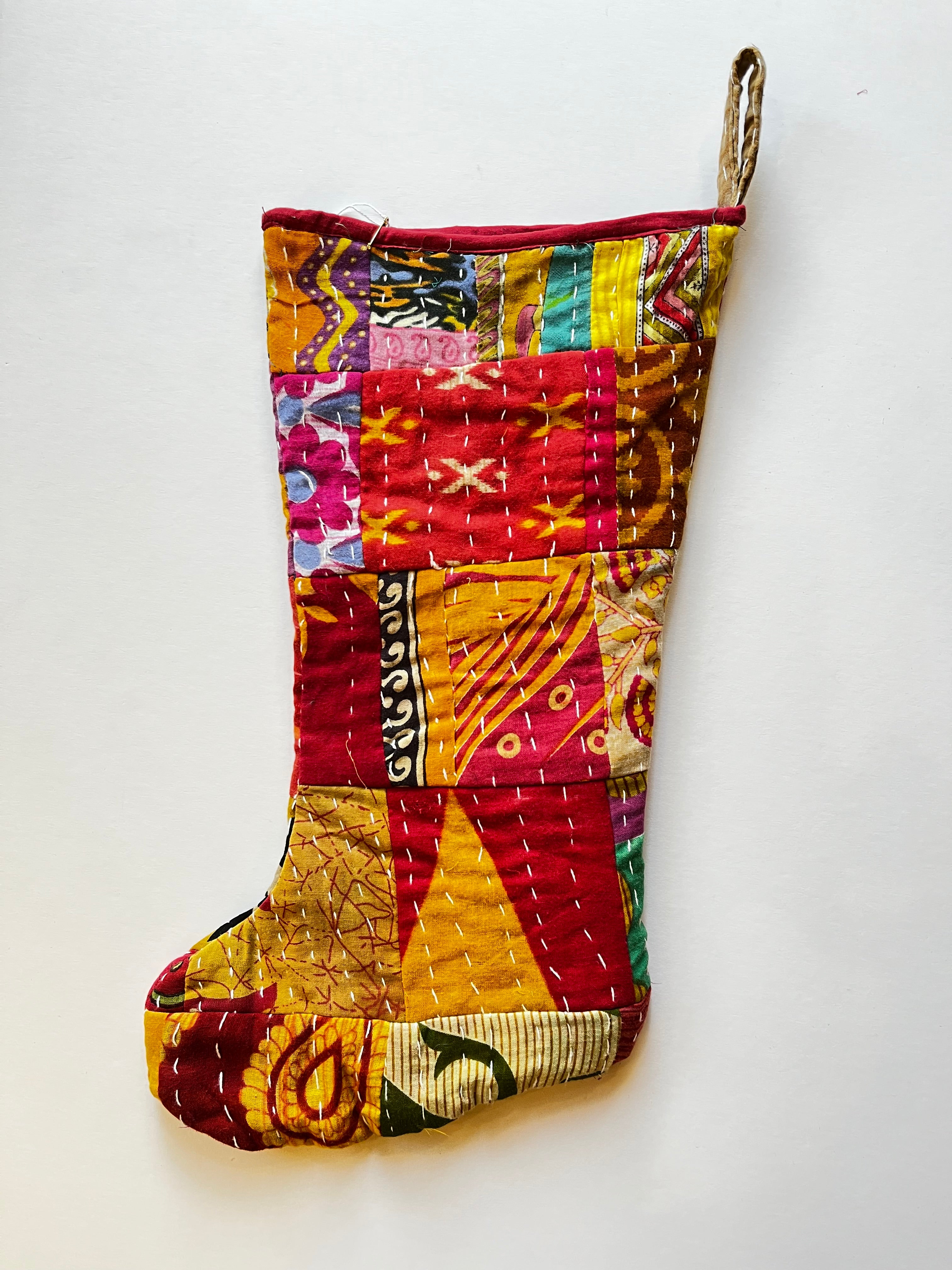 RECYCLED SARI CHRISTMAS STOCKINGS