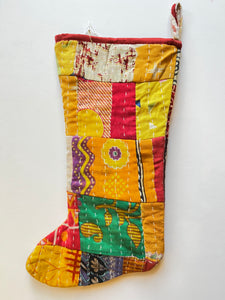 RECYCLED SARI CHRISTMAS STOCKINGS