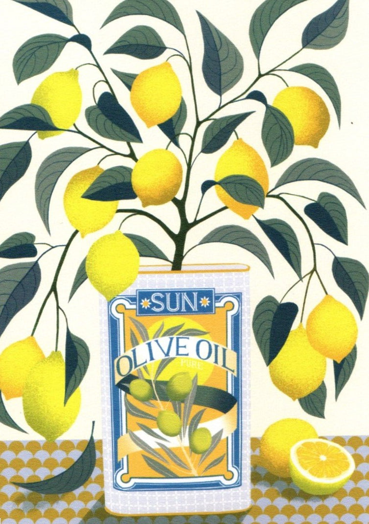 GREETING CARD Lemon Tree BIRTHDAY PRINTER JOHNSON