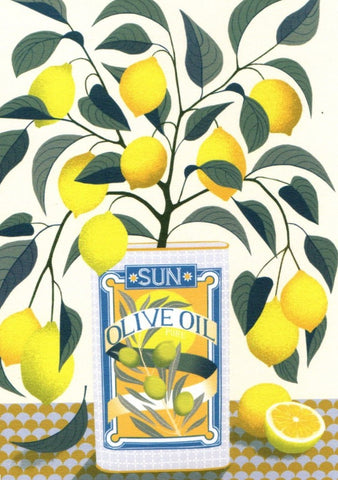 GREETING CARD Lemon Tree BIRTHDAY PRINTER JOHNSON