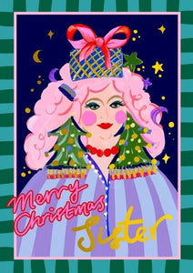 CHRISTMAS, YULE GREETING CARDS Merry Christmas Sister ELEANOR BOWMER