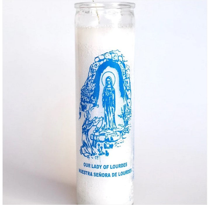 OUR LADY OF LOURDES MEXICAN PRAYER, RITUAL CANDLE