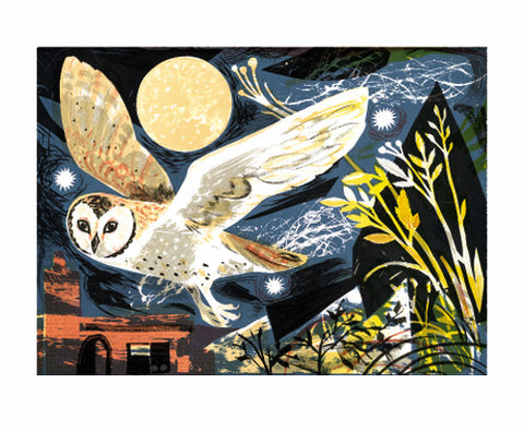 MARK HEARLD GREETING CARD Owl Flight