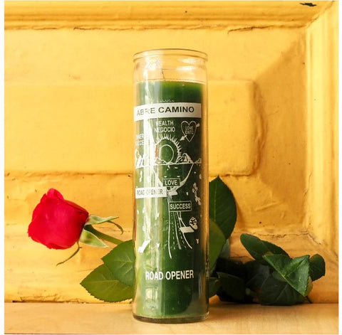 ROAD OPENER MEXICAN PRAYER, RITUAL CANDLE